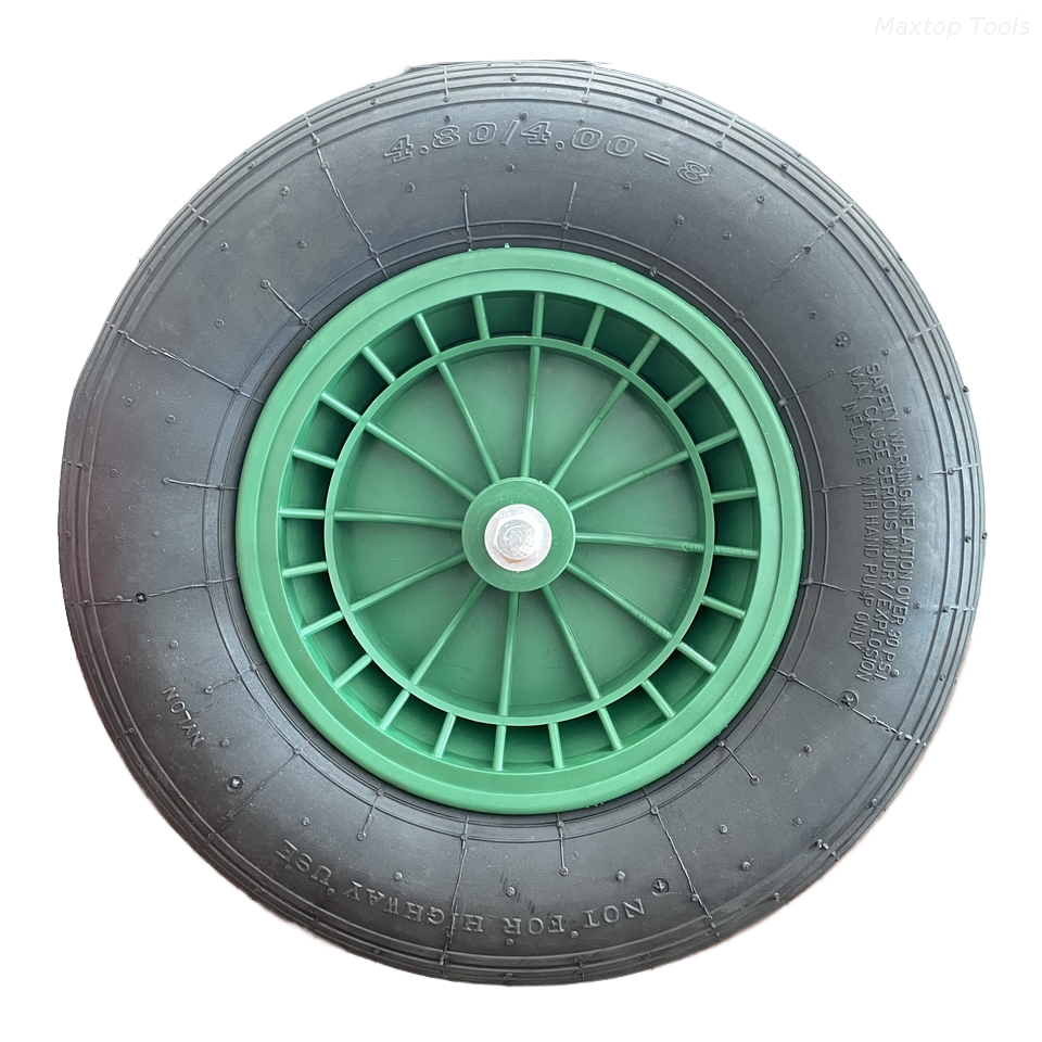 Maysun Factory Hot Sale 4.8/4.00-8 4PR Air-filled Pneumatic Tire Wheel Line Assembly Line Rubber Tread Pattern Wheelbarrow Hand Truck