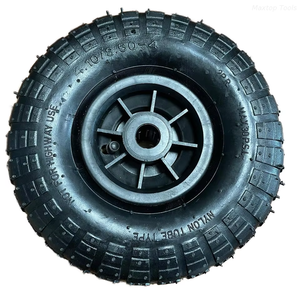 Fabrieksdirecte universele pasvorm pneumatisch rubberen wiel, zwarte kunststof velg, concurrerende prijzen, groothandel materiaalbehandelingsapparatuur