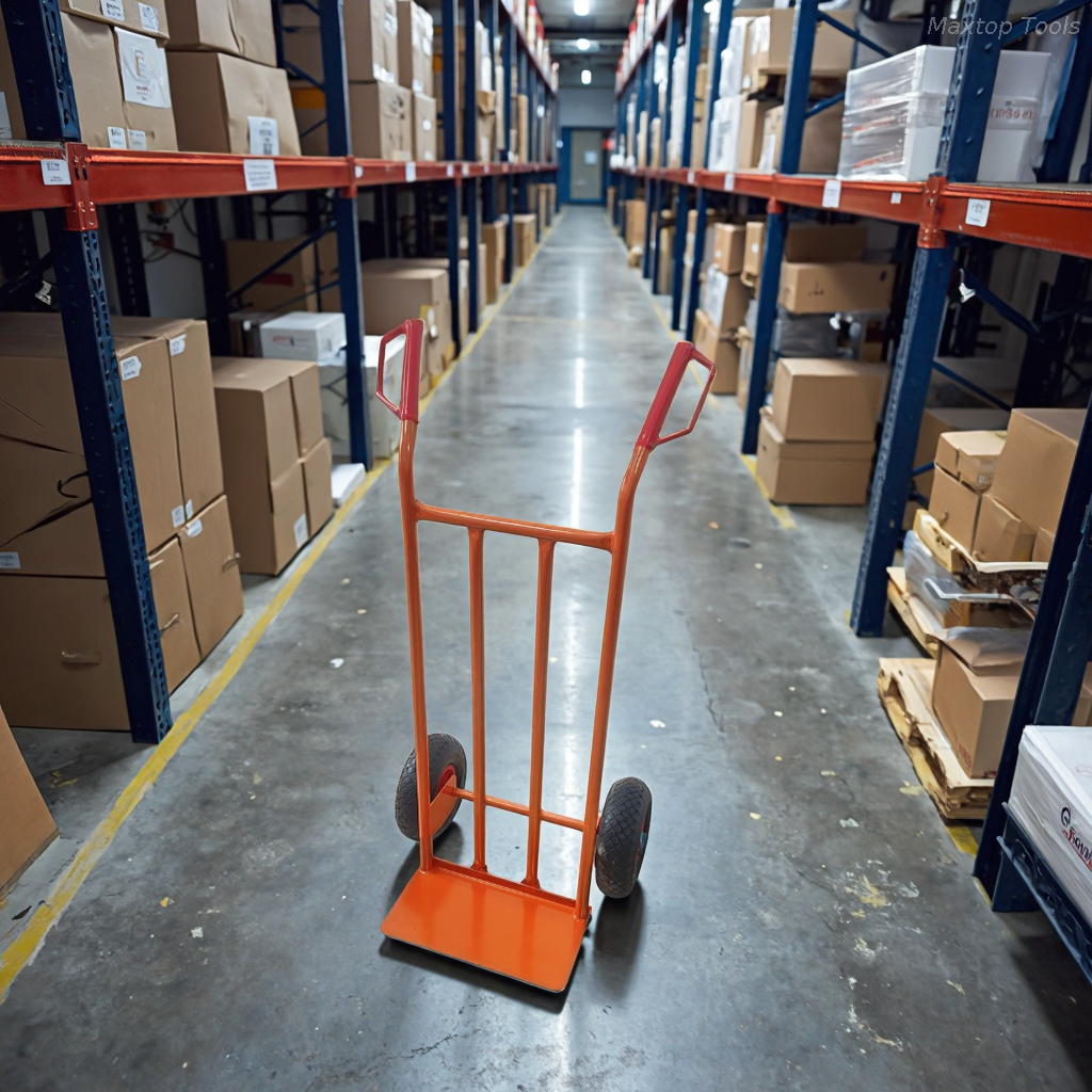 Maysun Pabrik Langsung Struktur Logam Hand Truck Hand Trolley Dengan Roda Karet Pneumatik 3,00-4 2PR