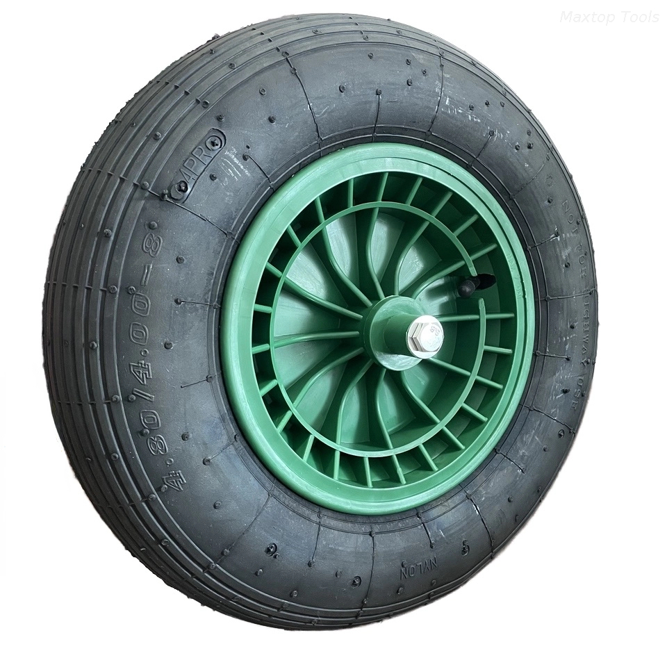 Maysun Factory Hot Sale 4.8/4.00-8 4PR Air-filled Pneumatic Tire Wheel Line Assembly Line Rubber Tread Pattern Wheelbarrow Hand Truck