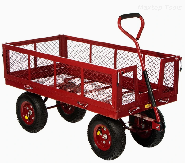 עגלת כלי גינה לגינה עגלת גדר פלדה ניתנת להזזה כבדה 