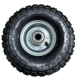 공장 직접 도매 10x4.10/3.50-4 헤비 듀티 볼트 강철 림 공압 고무 휠 산업용 핸드 트럭 수레
