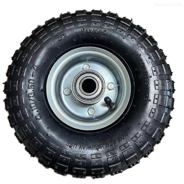 V&acirc;nzare cu ridicata directă din fabrică 10x4,10/3,50-4 Jantă de oțel cu șuruburi de rezistență roată pneumatică din cauciuc Roabă industrială pentru camion de m&acirc;nă